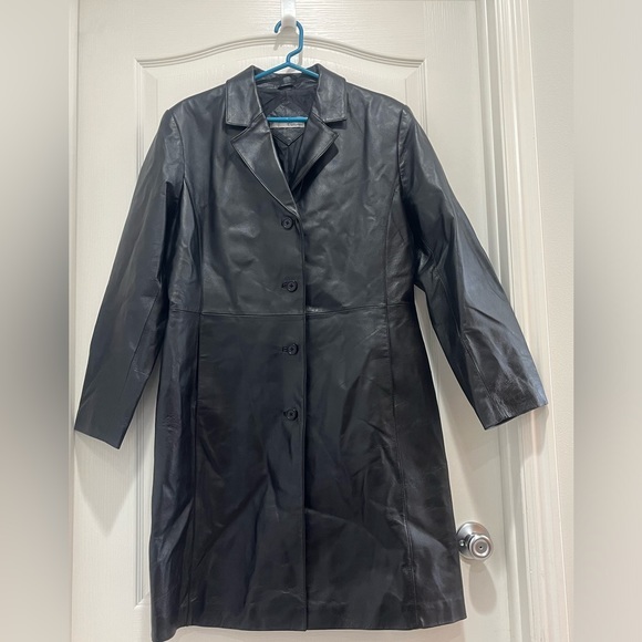 Tower Hill Collection 2-Pocket Leather Coat - Picture 1 of 4